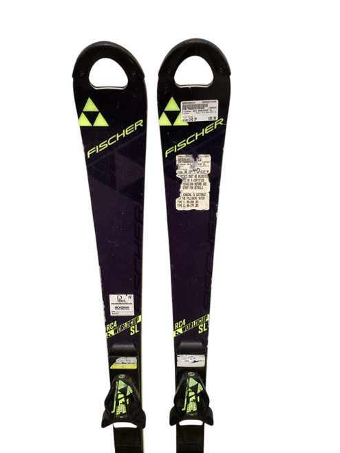 Vist Large View of Product Image Which is Used Fischer RC4 WORLDCUP SL Boys DH Ski/Binding Black 140 cm