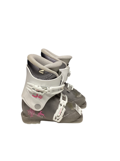 Vist Large View of Product Image Which is Used Alpina J2 Girls DH Ski Boot White 180 MP - Y11