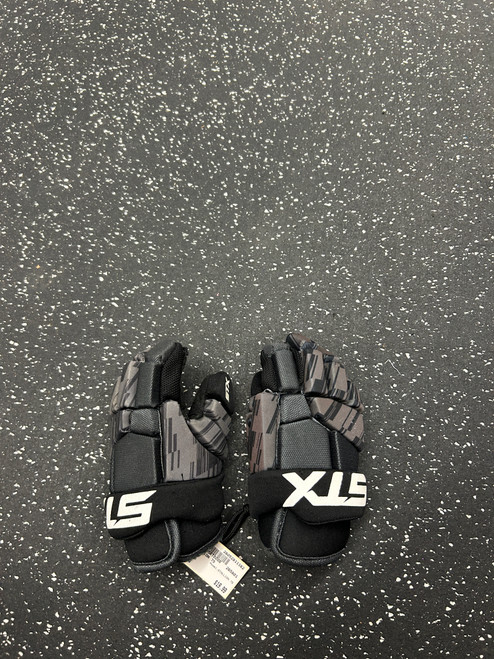 Vist Large View of Product Image Which is Used STX STALLION 75 Lacrosse Gloves Junior Black XS