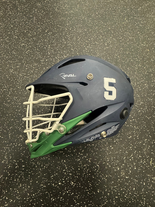 Vist Large View of Product Image Which is Used Schutt RIVAL Lacrosse Helmet Navy Blue LG
