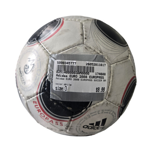 Vist Large View of Product Image Which is Used Adidas EURO 2008 EUROPASS SOCCER BALL SZ 3 All Size Soccer Ball White 3