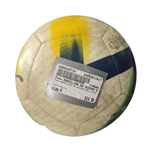 Vist Large View of Product Image Which is Used Puma BRAZILIAN NA SOCCER BALL SIZE 4 All Size Soccer Ball White 4