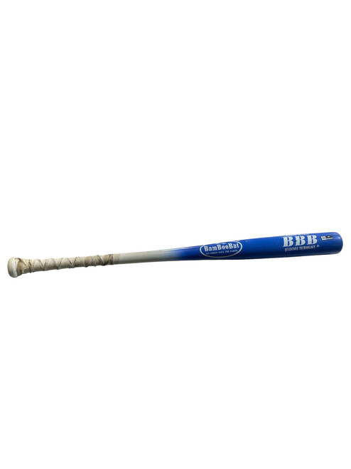 Vist Large View of Product Image Which is Used BamBooBat YOUTH MODEL BB Wood Bat Royal Blue 30"