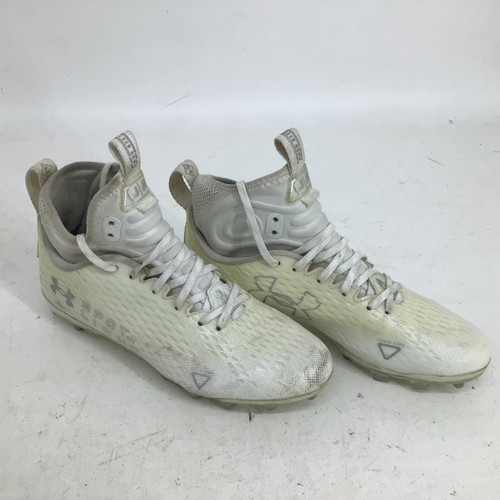 Vist Large View of Product Image Which is Used Under Armour SPOTLIGHT LUX MC 2.0 SR 8 LAX CLEATS LAX Cleats Mens White Senior 8