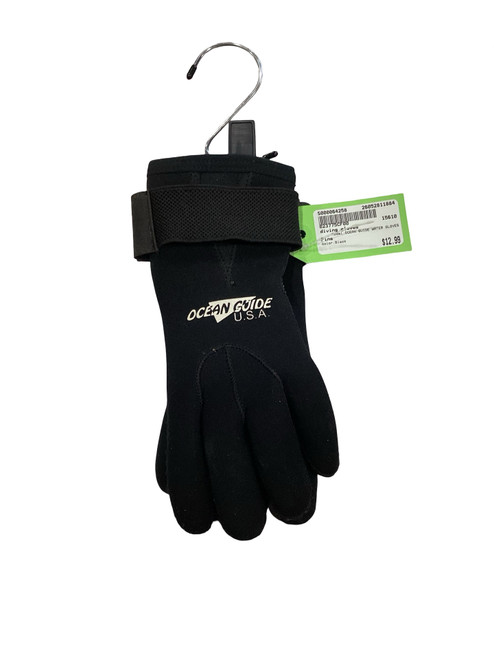 Vist Large View of Product Image Which is Used OCEAN GUIDE WATER GLOVES Scuba Accessory Black
