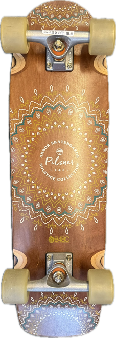 Vist Large View of Product Image Which is Used Arbor PILSNER SOLTICE COLLECTION Complete Skateboard Brown 8 1/4"