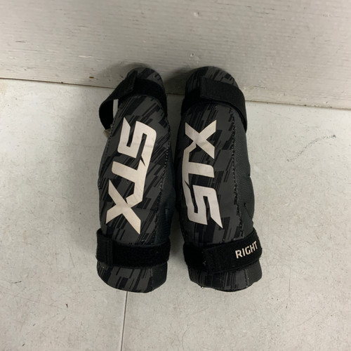 Vist Large View of Product Image Which is Used STX ELBOW PADS Lacrosse Arm Pads/Guards Black SM