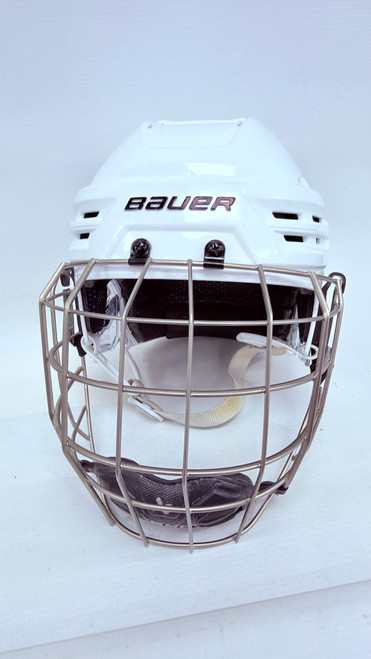 Vist Large View of Product Image Which is Used Bauer REAKT 85 Helmet Cage Combo White MD