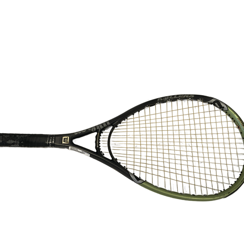 Vist Large View of Product Image Which is Used Wilson HYPER HAMMER Adult Tennis Racquet Olive Green 4 1/2"