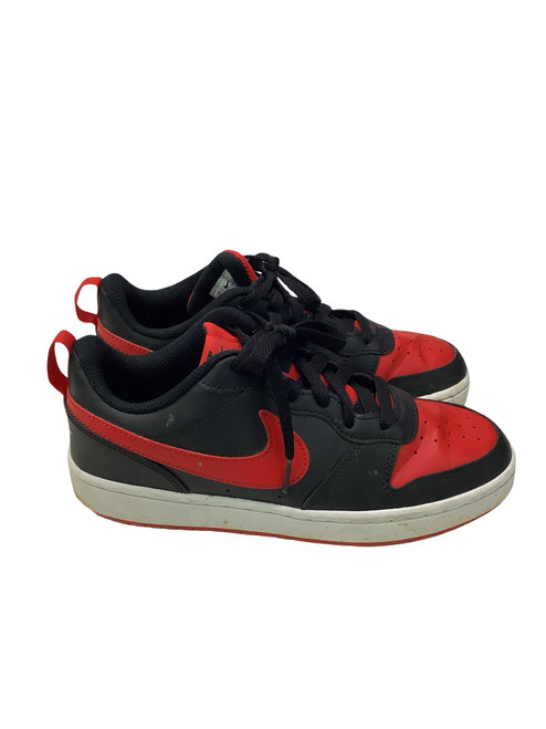 Vist Large View of Product Image Which is Used Nike Basketball Shoes Y Black And Red Youth 06.0