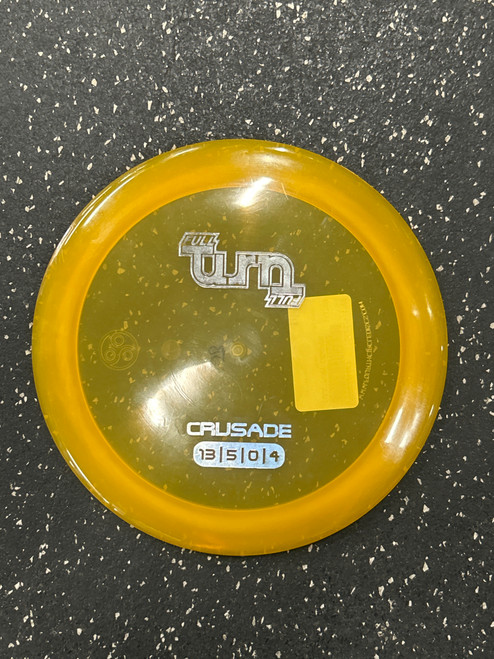 Vist Large View of Product Image Which is Used FULL TURN CRUSADE Disc Golf Driver Yellow