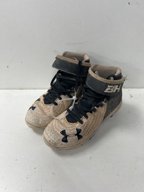 Vist Large View of Product Image Which is Used Under Armour BH HIGH BB/SB Cleats White Junior 02