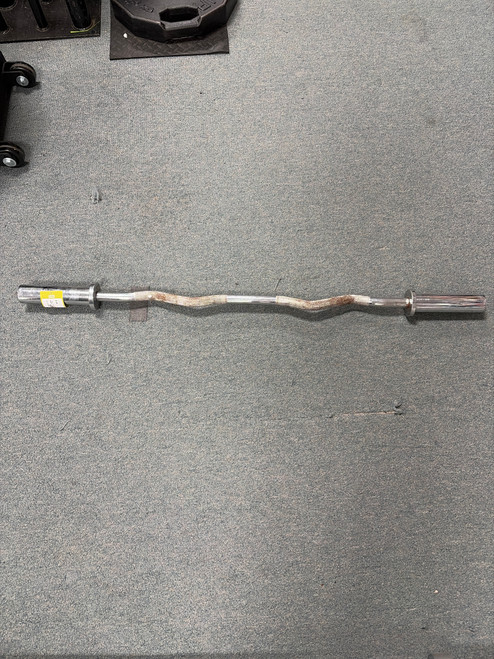 Vist Large View of Product Image Which is Used Exercise Olympic Curl Bar 48"