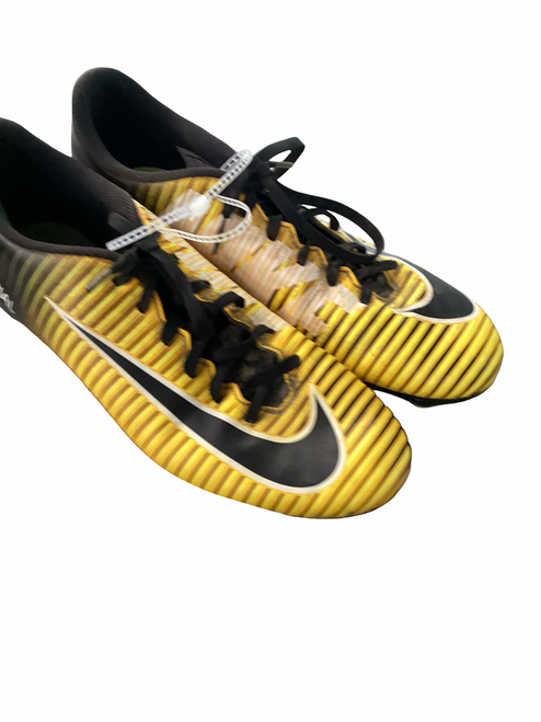 Vist Large View of Product Image Which is Used Nike MERCURIAL Soccer Cleats White/Black/Yellow Senior 6