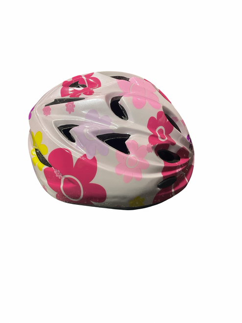 Vist Large View of Product Image Which is Used PINK FLORAL HELMET Bike Helmet Pink One Size