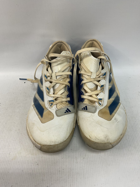 Vist Large View of Product Image Which is Used Adidas ADIZERO BB/SB Cleats White Senior 9.5