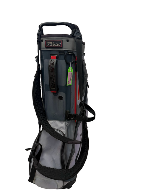 Vist Large View of Product Image Which is Used Titleist Players 5 Golf Stand Bag Grey And Red