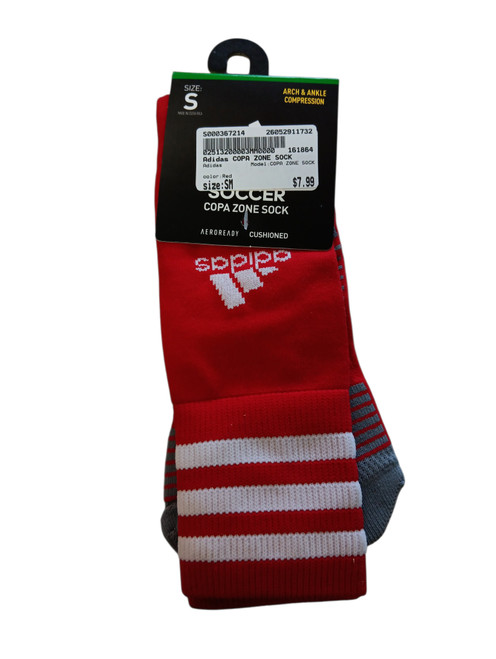 Vist Large View of Product Image Which is Used Adidas COPA ZONE SOCK Soccer Socks Red SM