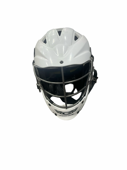 Vist Large View of Product Image Which is Used Cascade CS-R Lacrosse Helmet White Fits all