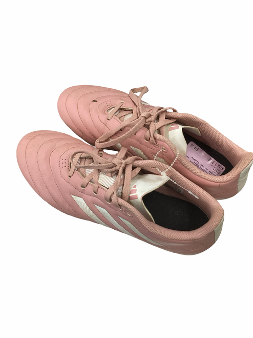 Vist Large View of Product Image Which is Used Adidas Soccer Cleats Pink Youth 07.0