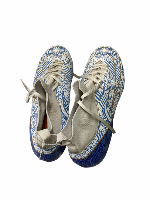 Vist Large View of Product Image Which is Used Nike Soccer Cleats White And Carolina Blue Senior 10
