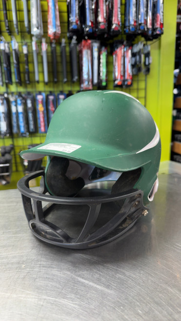 Vist Large View of Product Image Which is Used Mizuno GREEN HELMET Batting Helmet w/Mask Green MD
