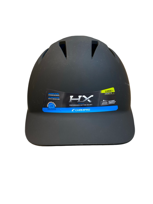 Vist Large View of Product Image Which is Used Champro HX Batting Helmet No Mask Black LG