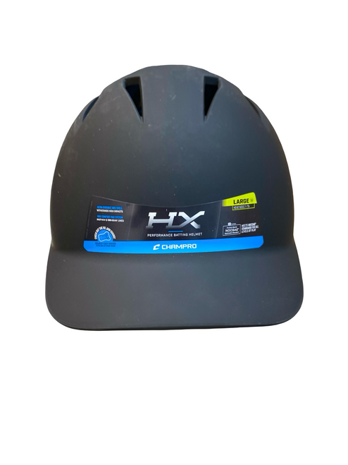 Vist Large View of Product Image Which is Used Champro HX Batting Helmet No Mask Black LG
