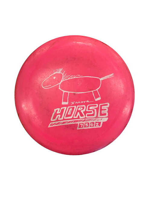 Vist Large View of Product Image Which is Used Innova HORSE Disc Golf Driver Pink