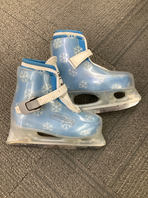 Vist Large View of Product Image Which is Used Bauer 10-11 Boys Softboot Skate Royal Blue Adjustable