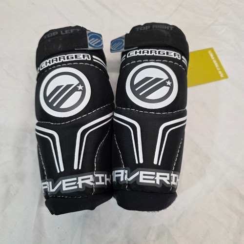 Vist Large View of Product Image Which is Used Maverik CHARGER Lacrosse Arm Pads/Guards Black MD