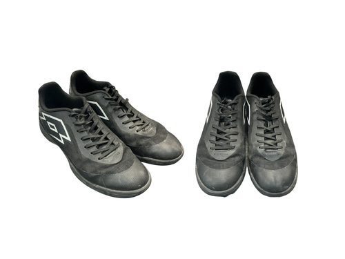 Vist Large View of Product Image Which is Used Lotto BLITZ 2.0 Soccer Indoor Shoes Black Senior 7