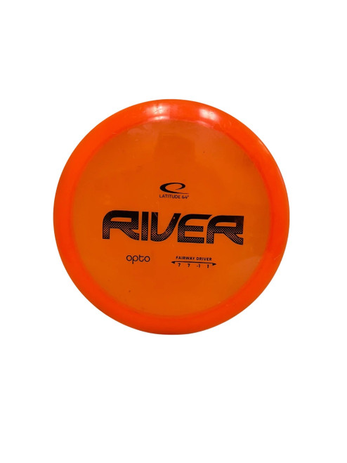 Vist Large View of Product Image Which is Used Latitude 64 Opto River 174g Disc Golf Driver Orange 