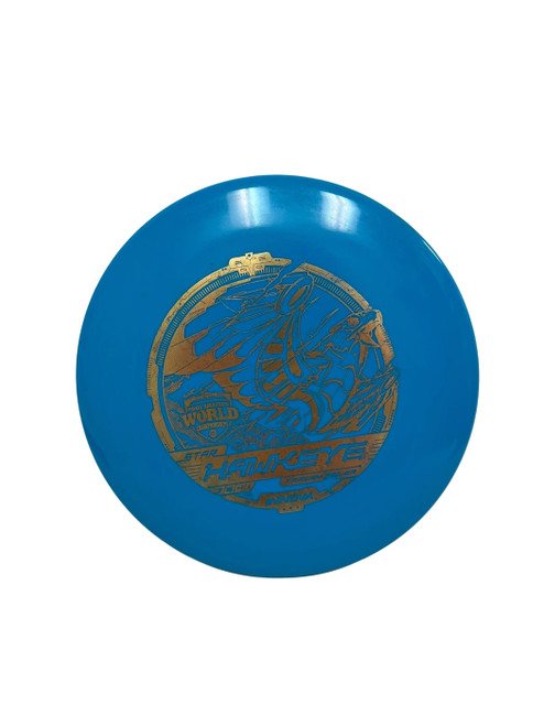Vist Large View of Product Image Which is Used Innova Star Hawkeye 166g Disc Golf Driver Royal Blue 