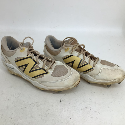 Vist Large View of Product Image Which is Used New Balance FRESH FOAM 3000 V7 SR 10.5 METAL CLEATS BB/SB Cleats White Senior 10.5
