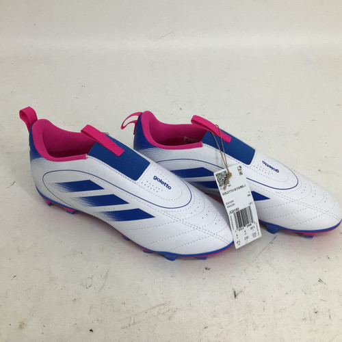 Vist Large View of Product Image Which is Used Adidas GOLETTO IX JR 4.5 SOCCER CLEATS Soccer Cleats White Junior 04.5