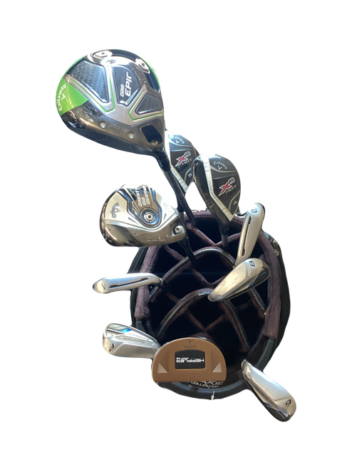 Vist Large View of Product Image Which is Used Taylormade CALLAWAY/TAYLORMADE/PING Womens Package Set LH Black 10 Piece
