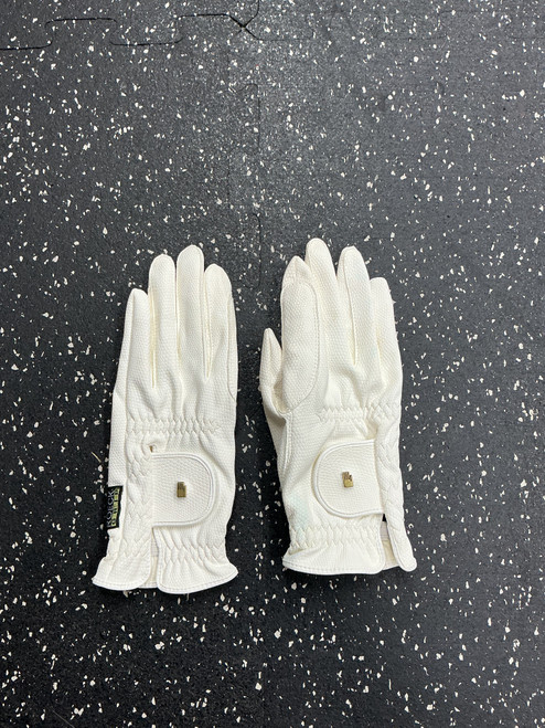 Vist Large View of Product Image Which is Used roeckl equestrian Womens Gloves White Senior