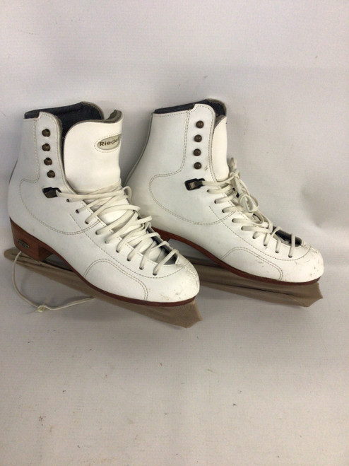 Vist Large View of Product Image Which is Used Riedell JUBILEE WomensFigure Skate White Senior 6.5