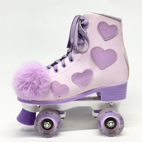 Vist Large View of Product Image Which is Used RUTHFOT Senior Roller Quad Skates Purple Senior 6.5