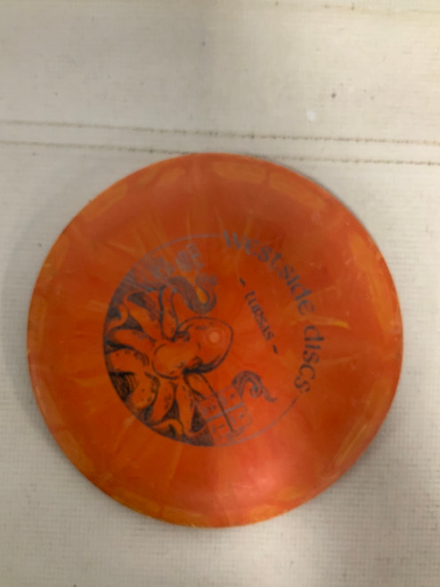 Vist Large View of Product Image Which is Used Westside TURSAS Disc Golf Mid Range Orange