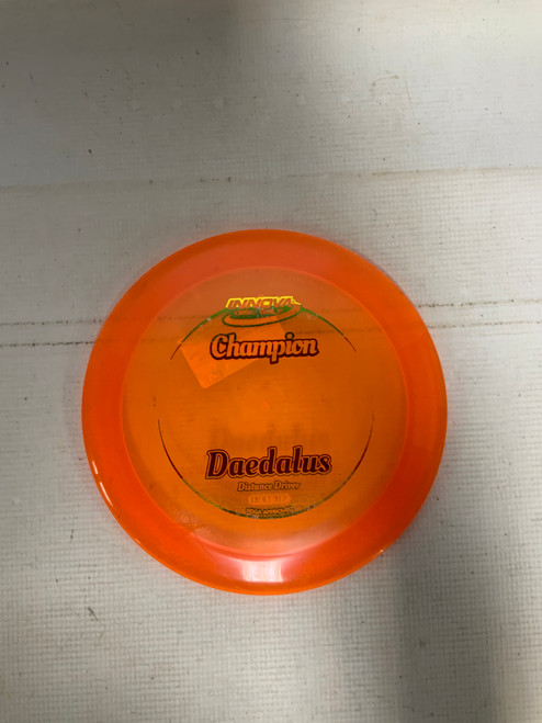 Vist Large View of Product Image Which is Used Innova DAEDALUS CHAMPION Disc Golf Driver Orange