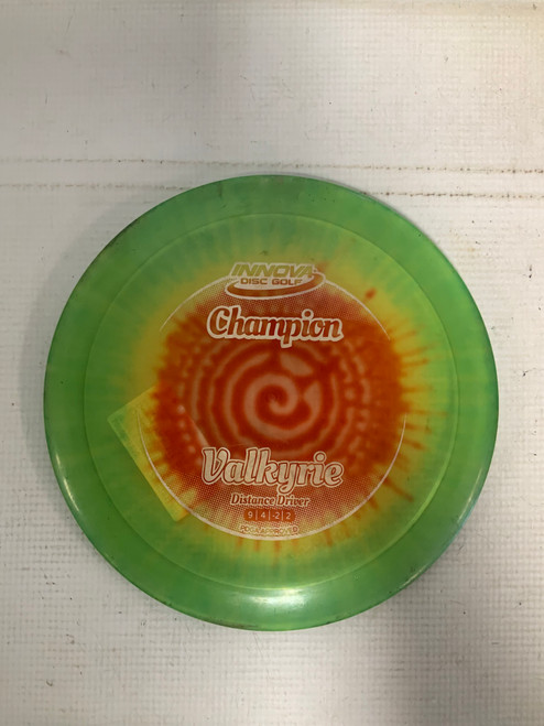 Vist Large View of Product Image Which is Used Innova VALKYRIE CHAMPION Disc Golf Driver Green
