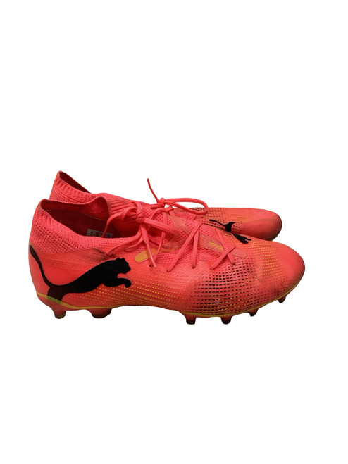Vist Large View of Product Image Which is Used Puma Soccer Cleats Neon Pink Senior 7.5