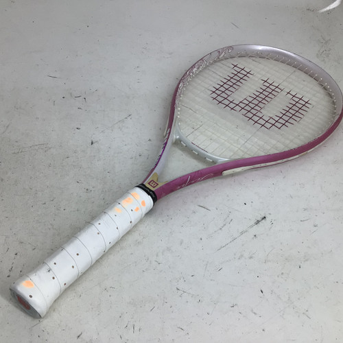 Vist Large View of Product Image Which is Used Wilson HOPE 4 1/2 SR TENNIS RACQUET Adult Tennis Racquet Pink 4 1/2"