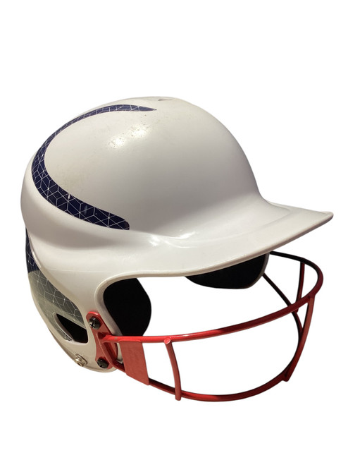Vist Large View of Product Image Which is Used RIP-IT S/M 6-6 7/8 Batting Helmet w/Mask White S/M