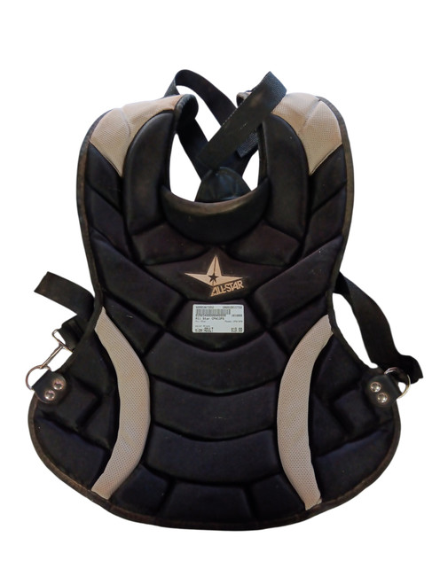 Vist Large View of Product Image Which is Used All Star CPW13PS Catchers Chest Protector Black Adult