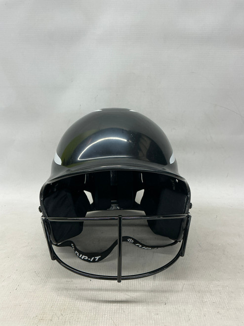 Vist Large View of Product Image Which is Used RIP-IT RIP IT SOFTBALL HELMET W MASK Batting Helmet w/Mask Black S/M