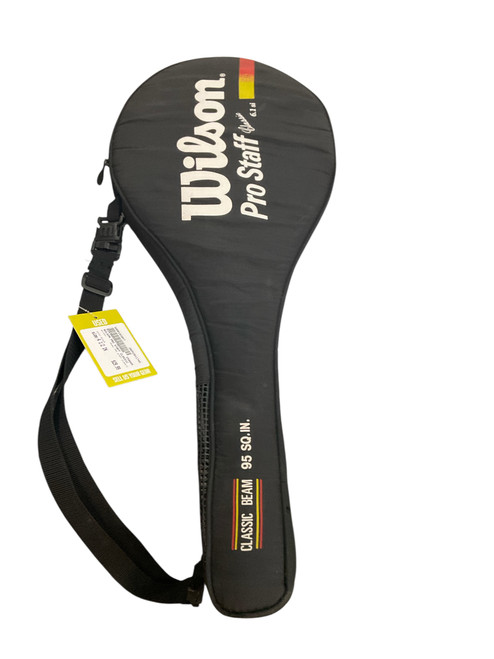 Vist Large View of Product Image Which is Used Wilson PRO STAFF CLASSIC Adult Tennis Racquet Black 4 1/2"