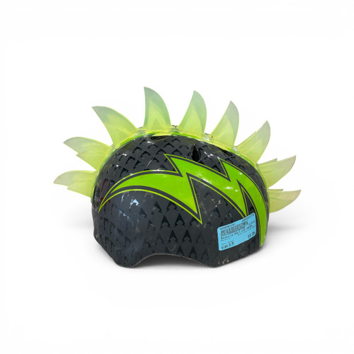 Vist Large View of Product Image Which is Used Raskullz BOLT LED GREEN Bike Helmet Black S/M
